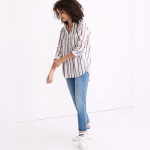 Madewell Oversized Ex-Boyfriend Shirt in Odessa Stripe sz S